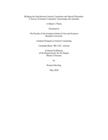 Bridging the Gap between Genetic Counselors and Special Education: A Survey of Genetic Counselors' Knowledge and Attitudes