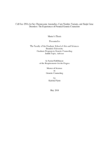 Cell Free DNA for Sex Chromosome Anomalies, Copy Number Variants, and Single Gene Disorders: The Experiences of Prenatal Genetic Counselors