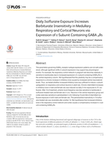 Daily isoflurane exposure increases barbiturate insensitivity in medullary respiratory and cortical neurons via expression of _-subunit containing GABA ARs.