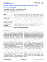 Robust Quantification of Orientation Selectivity and Direction Selectivity