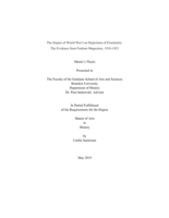 The Impact of World War I on Depictions of Femininity: The Evidence from Fashion Magazines, 1918-1923