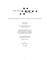 Beginning Genetic Counselors' Comfort Level with Grief and Loss in the Clinical Setting