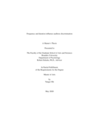 Frequency and duration influence auditory discrimination