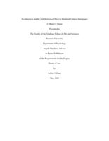 Acculturation and the Self-Reference Effect