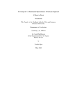 Revisiting the Co-Rumination Questionnaire: A Subscale Approach