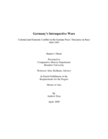 Germany's Introspective Wars