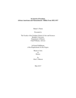 In Search of Freedom: African Americans and Massachusetts' Militia From 1852-1917