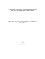 The Brandeis Model: An Examination of Presidential Relationships with Supreme Court Justices from Washington and Jay to Obama and Garland