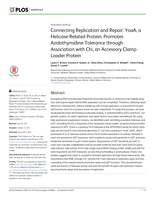 Connecting Replication and Repair: YoaA, a Helicase-Related Protein, Promotes Azidothymidine Tolerance through Association with Chi, an Accessory Clamp Loader Protein