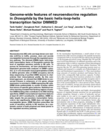 Genome-wide features of neuroendocrine regulation in Drosophila by the basic helix-loop-helix transcription factor DIMMED.