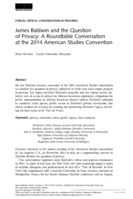 James Baldwin and the Question of Privacy: A Roundtable Conversation at the 2014 American Studies Convention