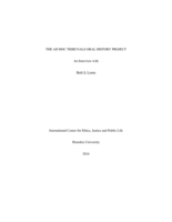 An interview with Beth S. Lyons, Defense Counsel, ICTR (2001-2005, 2008-2014), for the Ad Hoc Tribunals Oral History Project