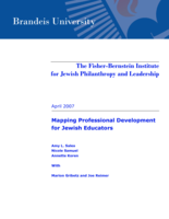 Mapping Professional Development for Jewish Educators