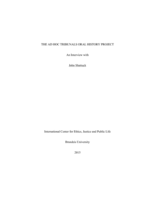 An interview with John Shattuck, Assistant Secretary of State for Democracy, Human Rights and Labor (1993-1998), for the Ad Hoc Tribunals Oral History Project