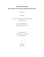 Assembling Green Bonds: Data, Narrative, Time, Work, and People in Climate Finance
