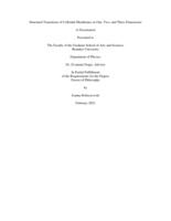 Structural Transitions of Colloidal Membranes in One, Two, and Three Dimensions