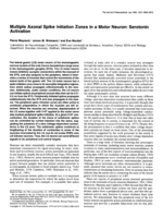 Multiple axonal spike initiation zones in a motor neuron: serotonin activation