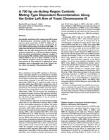 A 700 bp cis-Acting Region Controls Mating-Type Dependent Recombination Along the Entire Left Arm of Yeast Chromosome III