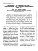 Characterization of Null Mutants of the RAD55 Gene of Saccharomyces cerevisiae: Effects of Temperature, Osmotic Strength and Mating Type