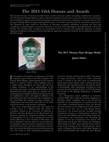 The 2011 Thomas Hunt Morgan Medal: James Haber