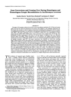 Gene conversions and crossing over during homologous and homeologous ectopic recombination in Saccharomyces cerevisiae