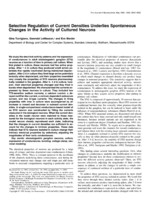Selective regulation of current densities underlies spontaneous changes in the activity of cultured neurons