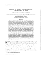 HEALING OF BROKEN LINEAR DICENTRIC CHROMOSOMES IN YEAST