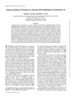Enhanced Deletion Formation by Aberrant DNA Replication in Escherichia coli