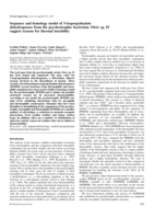 Sequence and homology model of 3-isopropylmalate dehydrogenase from the psychrotrophic bacterium Vibrio sp. I5 suggest reasons for thermal instability
