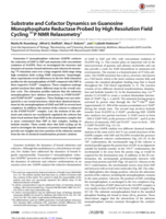 Substrate and Cofactor Dynamics on Guanosine Monophosphate Reductase Probed by High Resolution Field Cycling 31P NMR Relaxometry
