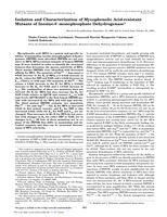 Isolation and Characterization of Mycophenolic Acid-resistant Mutants of Inosine-5′-monophosphate Dehydrogenase