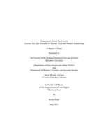 Assumptions About the Assinnu: Gender, Sex, and Sexuality in Ancient Texts and Modern Scholarship
