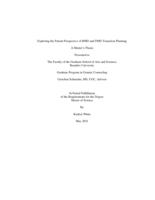 Exploring the Patient Perspective of BMD and DMD Transition Planning