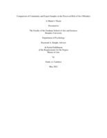 Comparison of Community and Expert Samples in the Perceived Risk of Sex Offenders