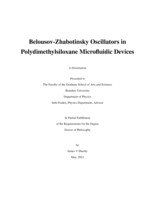 Belousov-Zhabotinsky Oscillators in Polydimethylsiloxane Microfluidic Devices