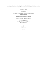 Assessing the Experiences of Finding Out About Their Infertility and Disclosure in Future Relationships in Women with Turner Syndrome