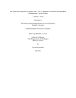 The Needs and Experiences of Women with a PALB2 Mutation in the Process of Family Risk Disclosure and Cascade Testing