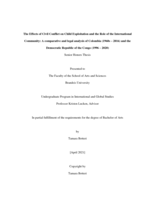The Effects of Civil Conflict on Child Exploitation and the Role of the International Community: A comparative and legal analysis of Colombia (1960s – 2016) and the Democratic Republic of the Congo (1996 – 2020)