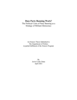 Does Party Banning Work?: The Political Costs of Party Banning as a Strategy of Militant Democracy