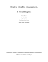 Relative Morality, Disagreement, & Moral Progress