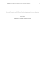 Hormonal Fluctuation and Its Effects on Emotion Regulation and Depressive Symptoms