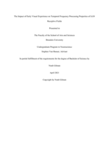 The Impact of Early Visual Experience on Temporal Frequency Processing Properties of LGN Receptive Fields
