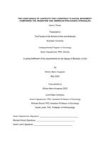 The Confluence of Contexts that Construct a Social Movement: Comparing the Argentine and American Pro-Choice Struggles