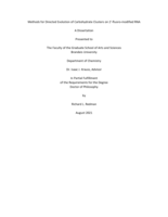 Methods for Directed Evolution of Carbohydrate Clusters on 2’-fluoro-modified RNA