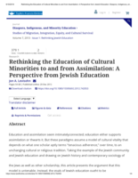 Rethinking the Education of Cultural Minorities to and from Assimilation: A Perspective from Jewish Education