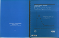Learning about learning: insights on contemporary Jewish education from Jewish population studies