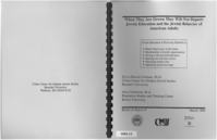 When they are grown they will not depart: Jewish education and the Jewish behavior of American adults