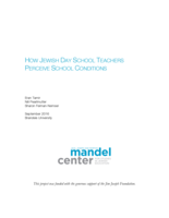 How Day School Teachers Perceive Their Working Conditions: A National Study