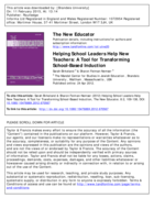 Helping School Leaders Help New Teachers: A Tool for Transforming School-Based Induction