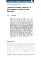 Negotiating Historical Narratives: An Epistemology of History for History Education